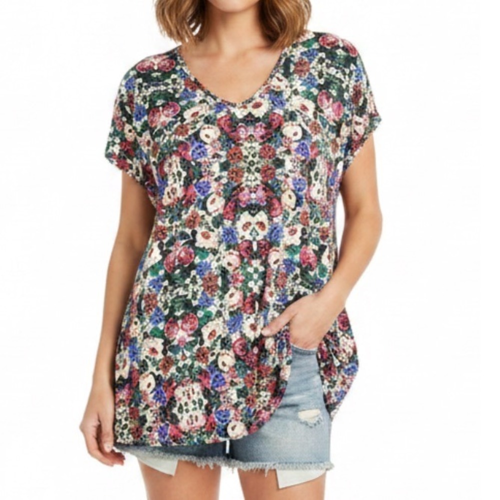 SHOW ME YOUR MUMU Floral CARTER Blouse Top SLEEPING BEAUTY Oversized A-Line XS